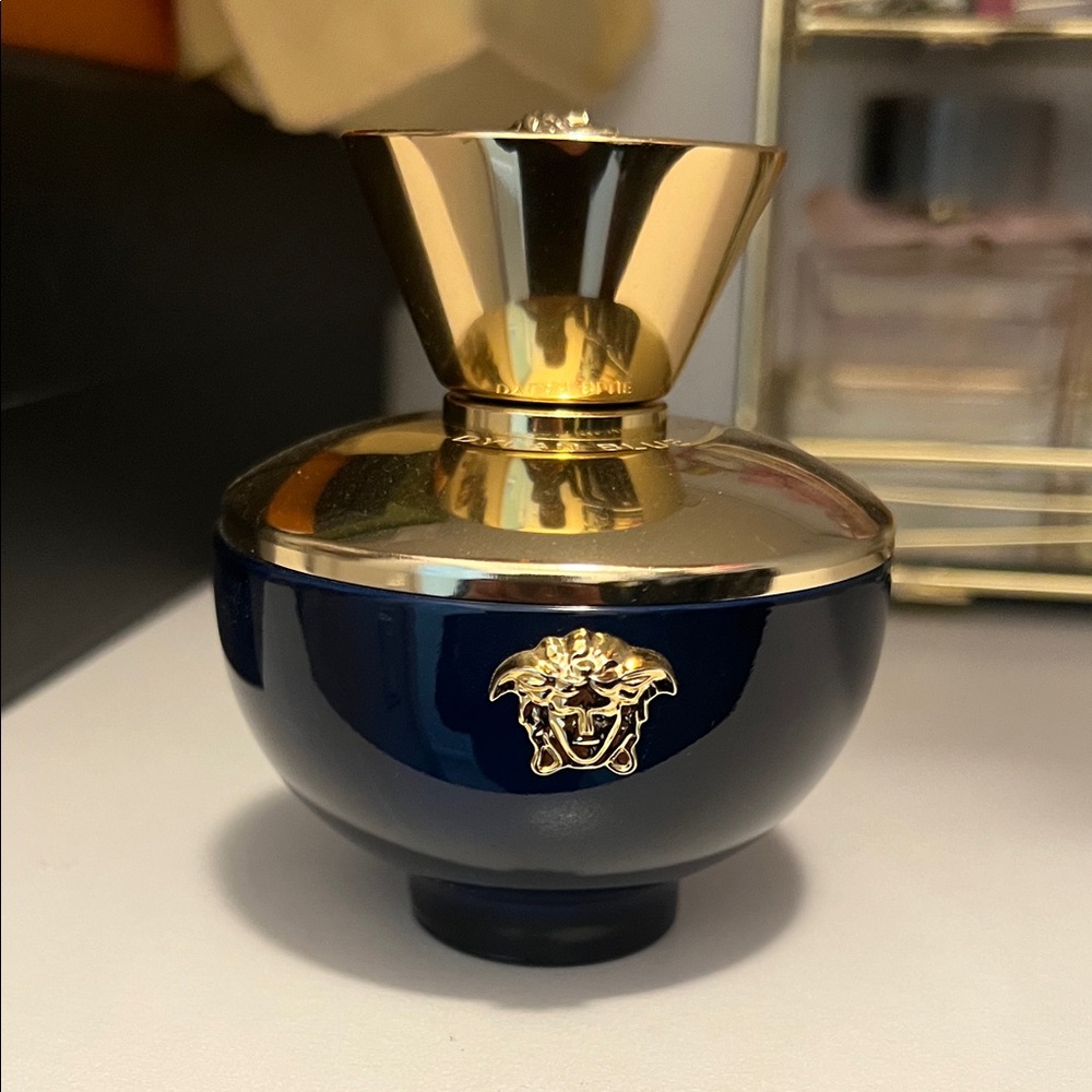 Elegant Gold and Blue Home Accent